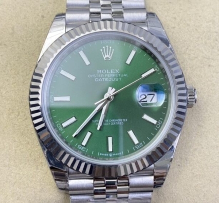 EW Factory  Fake Rolex Watches Datejust M126334-0028 Mint Green Dial Size 41mm