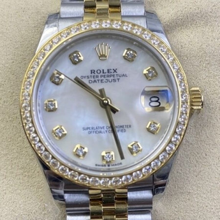 EW Factory Rolex Datejust Best Replica M278383RBR-0028 Gold Watch Size 31mm