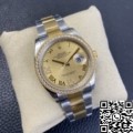 EW Factory Rolex Datejust Imitate M126283RBR Gold Watch Size 36mm