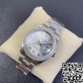 EW Factory Fake Rolex Watches Datejust M126284RBR-0022 Silver Dial Size 36mm