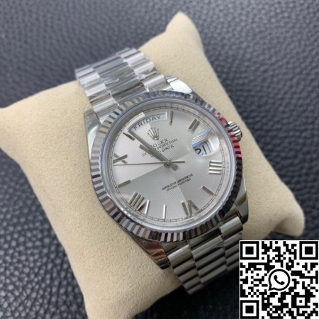 EW Factory Imitate Rolex Day Date 228239-83419 Silver Gray Dial Size 40mm