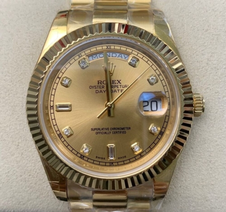 EW Factory Rolex Day Date Copy 118238 Gold Watch Size 40mm