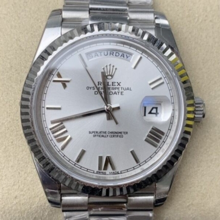 EW Factory Fake Rolex Day Date M228236-0010 White Dial Size 40mm