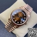 EW Factory Replicas Rolex Day Date M128235-0037 Gradient Brown Dial Ladies Rose Gold Watch Size 36mm 