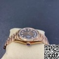 EW Factory Replicas Rolex Day Date M128235-0037 Gradient Brown Dial Ladies Rose Gold Watch Size 36mm 