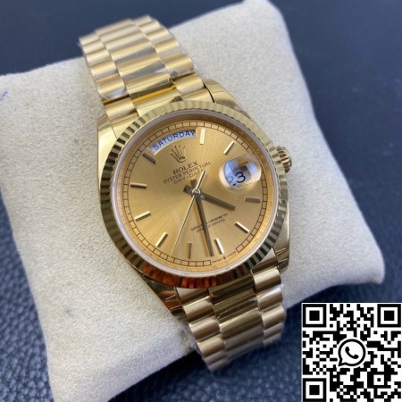 EW Factory Rolex Day Date Replica M128235-0037 Champagne Gold Watch Size 36mm