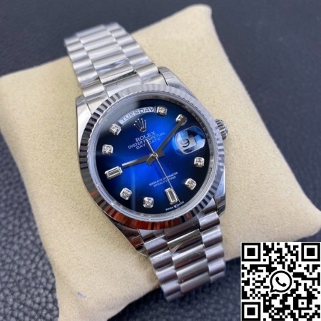 EW Factory copy Rolex Day Date M128239-0023 Gradient Blue Dial Size 36mm