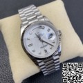 EW Factory Replica Rolex Day Date Watches M128239-0007 White Mother-of-Pearl Dial Size 36mm