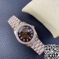 EW Factory Replica Rolex Day Date M218345RBR-0041 Rose Gold Watches Size 36mm