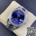 EW Factory Replica Rolex Day Date 228349RBR-0005 Blue Dial Diamond Watch Size 40mm