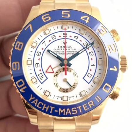 JF Factory Fake Rolex Yacht Master II 116688-78218 Gold Watch