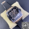 BBF Factory Fake Hublot Watch Square Bang Unico 821.OM.0180.RX Gold Case