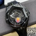 BBF Factory Hublot Replica Watches Big Bang Sang Bleu II 418.CX.1114.RX.MXM20 Black Ceramics