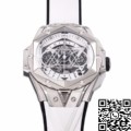 BBF Factory Hublot Replicas Big Bang Sang Bleu II 418.NX.2001.RX.MXM20 White Dial