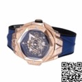 BBF Factory Replica Hublot Watch Big Bang Sang Bleu II 418.OX.5108.RX.MXM20 18K King Gold Blue Dial