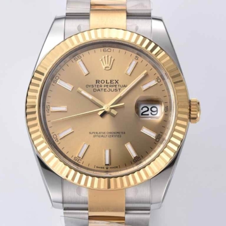 Clean Factory Rolex Datejust M126333-0009 Gold Dial Replica