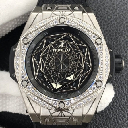 WWF Factory Replica Hublot Big Bang Titanium Case Diamond Set