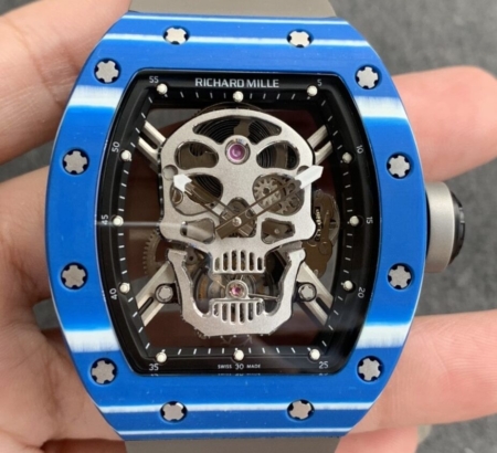 YS Factory Fake Richard Mille RM052 Blue Carbon Fiber Case