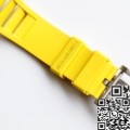 EUR Factory Replica Richard Miller RM052 Diamond Skull Yellow Rubber Strap