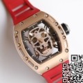 EUR Factory Richard Miller Imitate RM052 Rose Gold Case Red Rubber Strap