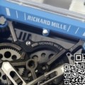 Replica Richard Mille RM35-01 Blue Dial White Rubber Strap