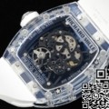 Replica Richard Mille RM35-01 Blue Dial White Rubber Strap