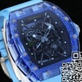 RM35-01 Replica RM Factory Richard Mille Blue Crystal Blue Strap
