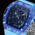 RM35-01 Replica RM Factory Richard Mille Blue Crystal Blue Strap