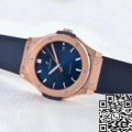 WWF Factory Replicas Hublot Classic Fusion 511.OX.7180.LR 18K Gold Blue Dial