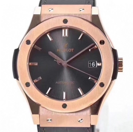 WWF Factory Hublot Classic Fusion Replica 511.OX.7081.LR 18K Gold Grey Dial