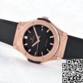 WWF Factory Replica Hublot Classic Fusion 511.OX.7180.LR 18K Gold Black Dial