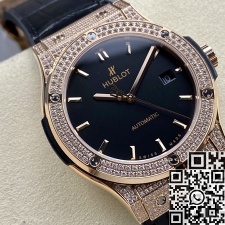 HB Factory Hublot Watches Replicas Classic Fusion 511.OX.1181.LR.1704 Rose Gold Diamond Watch