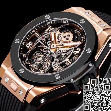 HB Factory Hublot Big Bang Replica Watch 419 Rose Gold Black Ceramic