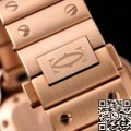 Replica Cartier Santos Watch BV Factory Rose Gold Full Diamond