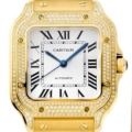 Replica Cartier BV Factory De Santos Gold Full Diamond Watch