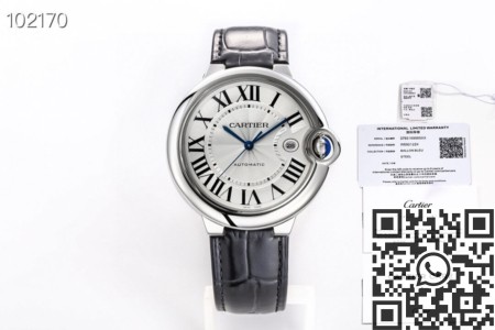 Cartier Watch Replica AF Ballon Bleu WSBB0026 Silver Gray Dial