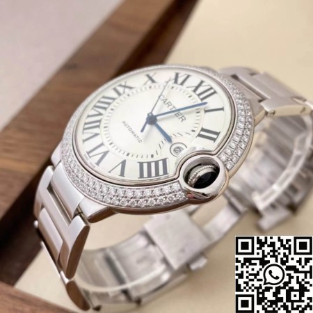 Cartier Replica AF Ballon Bleu WE9009Z3 Silver Dial Size 42mm