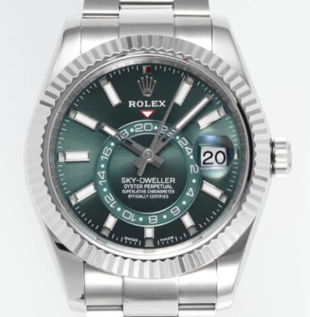 ZF Rolex Replica Factory Sky Dweller M326934 Mint Green Dial