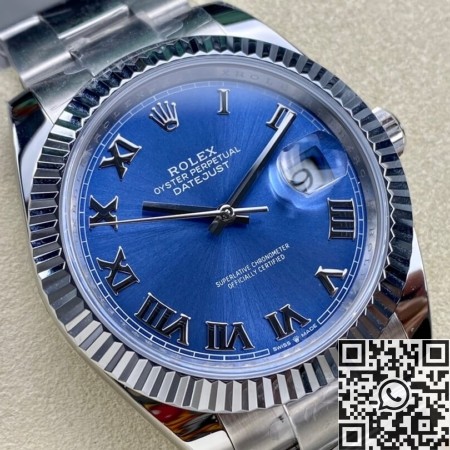 Rolex Replica Blue Watch ARF Datejust M126334-0025 Size 41mm