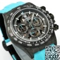 DIW Custom Hollow Daytona Rolex Black Dial Blue Strap