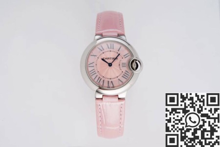 Cartier Pink Belt AF Factory Ballon Bleu De Size 33 Quartz