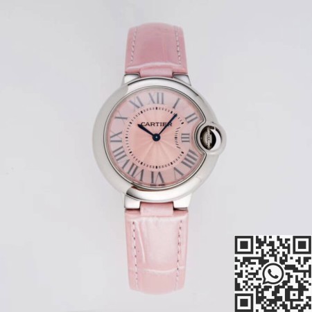 Cartier Pink Belt AF Factory Ballon Bleu De Size 33 Quartz