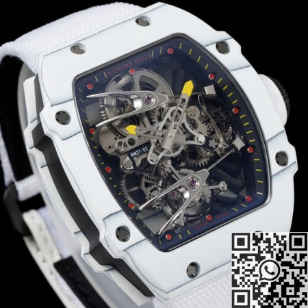 Replica Richard Mille RM27-02 Tourbillon White Nylon Strap