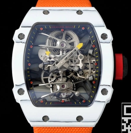 Richard Mille Replica Watch RM27-02 Tourbillon Orange Nylon