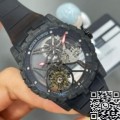 BBR Factory Fake Watch Roger Dubuis Excalibur DBEX0577: A Carbon Fiber Masterpiece with Black Strap