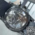 BBR Factory Fake Watch Roger Dubuis Excalibur DBEX0577: A Carbon Fiber Masterpiece with Black Strap