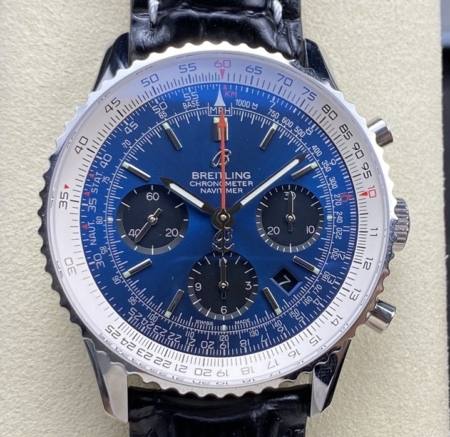 BLS Factory Breitling Navitimer Replica AB0127211C1A1 Blue Dial Leather Strap: A Classic Reimagined