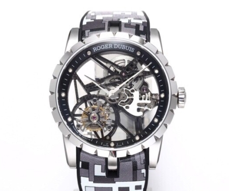 BBR Factory Fake Roger Dubuis Excalibur RDDBEX0393 Grey Camouflage Strap: A New Tourbillon Marvel