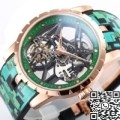 BBR Factory Roger Dubuis Fake Excalibur RDDBEX0393 Green Camouflage Strap: A New Era in Tourbillon Timepieces