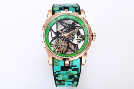 BBR Factory Roger Dubuis Fake Excalibur RDDBEX0393 Green Camouflage Strap: A New Era in Tourbillon Timepieces